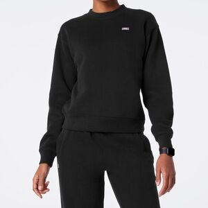 [M]Figs Off Shift Relaxed Dark Charcoal Crewneck Sweatshirt Top
